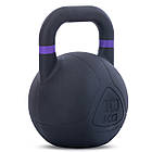 Гиря змагальна цільна чугуна пофарбована LiveUp LP8044-10 10кг чорний, фото 3