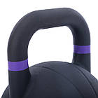 Гиря змагальна цільна чугуна пофарбована LiveUp LP8044-10 10кг чорний, фото 4