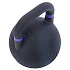 Гиря змагальна цільна чугуна пофарбована LiveUp LP8044-10 10кг чорний, фото 6