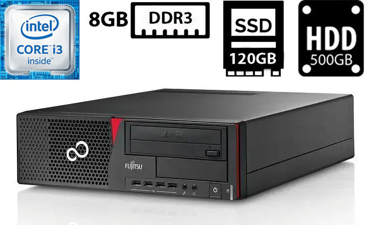 Комп'ютер Fujitsu Esprimo E720 E85+ SFF/Core i3-4150 3.50GHz/8GB DDR3/SSD 120GB+HDD 500GB/Intel HD Graphics Б/В