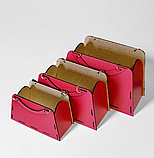 Набір з трьох придметів, стильного подарункового пакування для квітів і подарунків у формі сумочки з принтом, фото 2