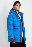 Подовжений чоловічий пуховик Finn Flare FWD21010-150 синій 2XL, фото 4