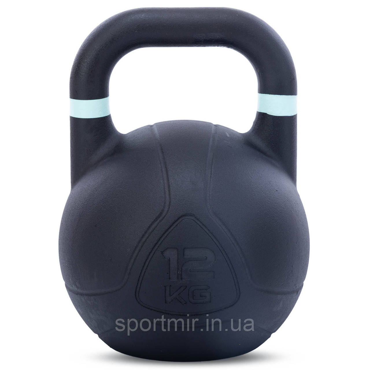 Гиря змагальна цільна чугуна пофарбована LiveUp LP8044-12 12кг чорний, фото 1