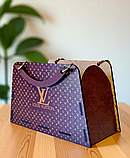 Стильне подарункове пакування для квітів і подарунків у формі сумочки з принтом, фото 2