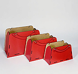 Стильне подарункове пакування для квітів і подарунків у формі сумочки з принтом, фото 5