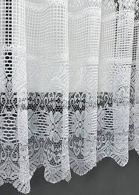 Залишок (1,7х1,6м.) тканини з рулону, коротка тюль сітка «Juli». Колір білий. Код 1715ту 00-782