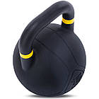 Гиря змагальна цільна чугуна пофарбована LiveUp LP8044-16 16кг чорний, фото 3