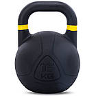 Гиря змагальна цільна чугуна пофарбована LiveUp LP8044-16 16кг чорний, фото 5