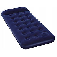 Одномісний надувний велюровий матрац 185 x 76 x 28 см з ножним насосом та підголівником Bestway 67223