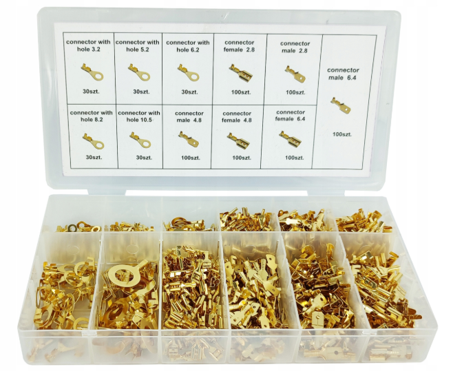 Набір клем та роз'ємів для автомобіля 750 шт. Silver S11345, фото 1