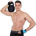 Гиря змагальна цільна чавунна пофарбована LiveUp LP8044-20 вес 20кг чорний, фото 8