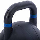 Гиря змагальна цільна чавунна пофарбована LiveUp LP8044-20 вес 20кг чорний, фото 3