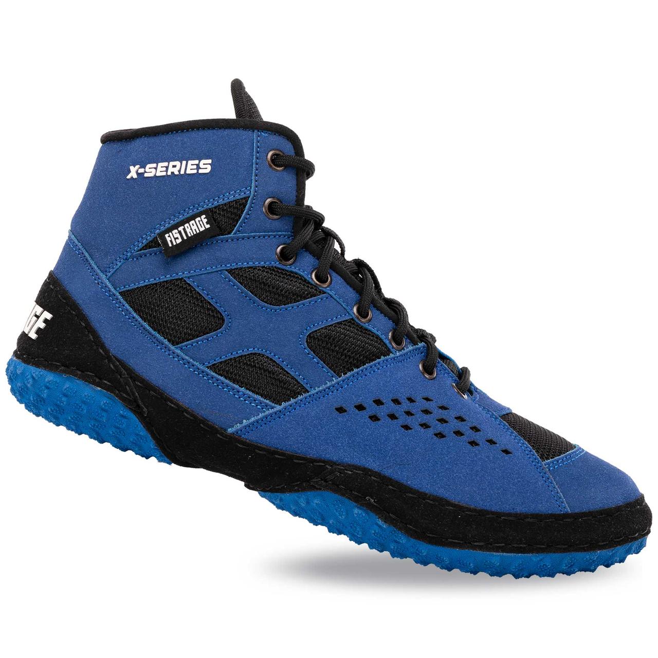Борцовки замшеві Fistrage X-Series 4565 розмір 41 Blue-Black, фото 1