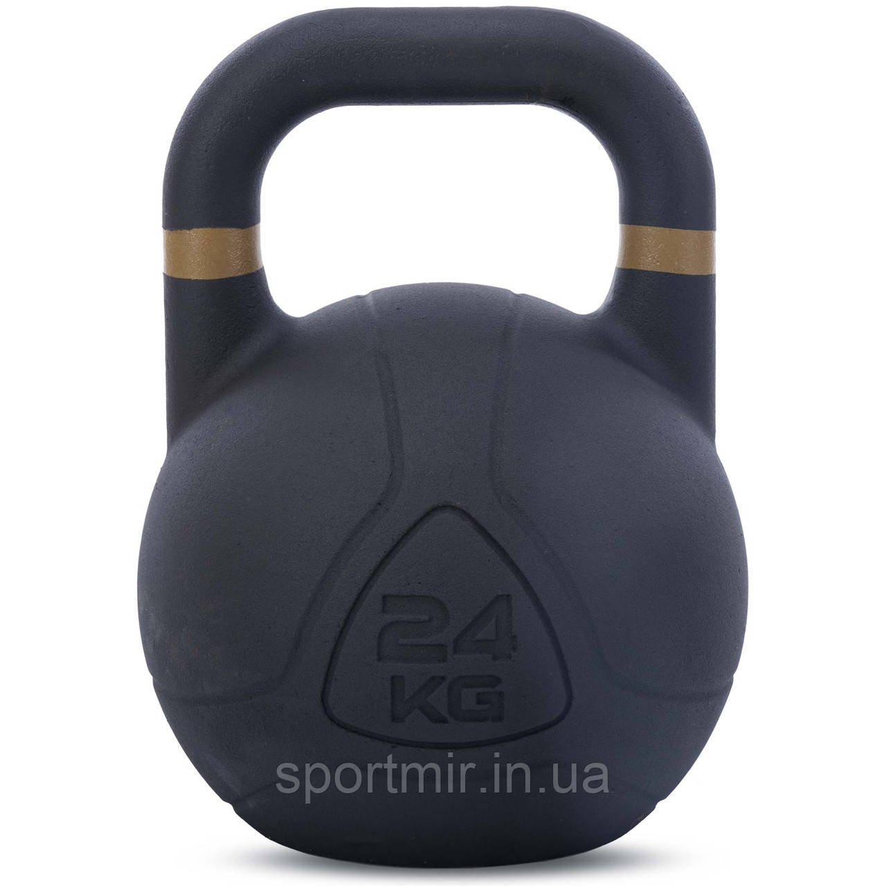 Гиря змагальна цільна чугуна пофарбована LiveUp LP8044-24 24кг чорний, фото 1