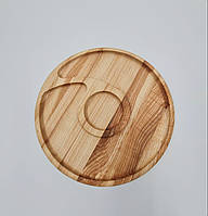 Тарілка-менажниця з дерева для пікніка та вечірки