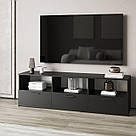 Тумба під телевізор відкрита з 3 висувними ящиками з ламінованого ДСП Довгі тумби під телевізор у вітальню, фото 6