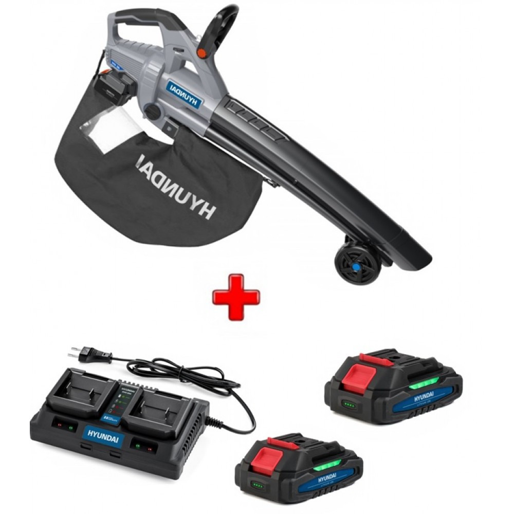 Акумуляторна повітродувка Hyundai HYL 4009 + (АКБ 2004H1-2ШТ) + ЗП (HYCH 2002), фото 1