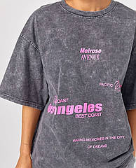 Футболка жіноча з коротким рукавом модна міська повсякденне літо з принтом