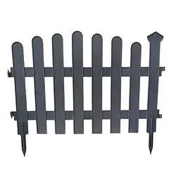 Садова обгорожня пластикова Мадера 46*38 см антрацит MM2183-116 ММ Пласт