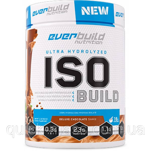 Протеїн ізолят без цукру EverBuild ISO Build Protein Isolate 454g (різні смаки)