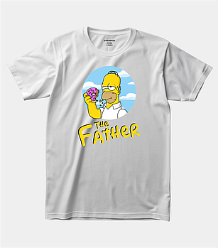 Футболка для тата з мультяшним персонажем Гомером Сімпсоном "The Father"