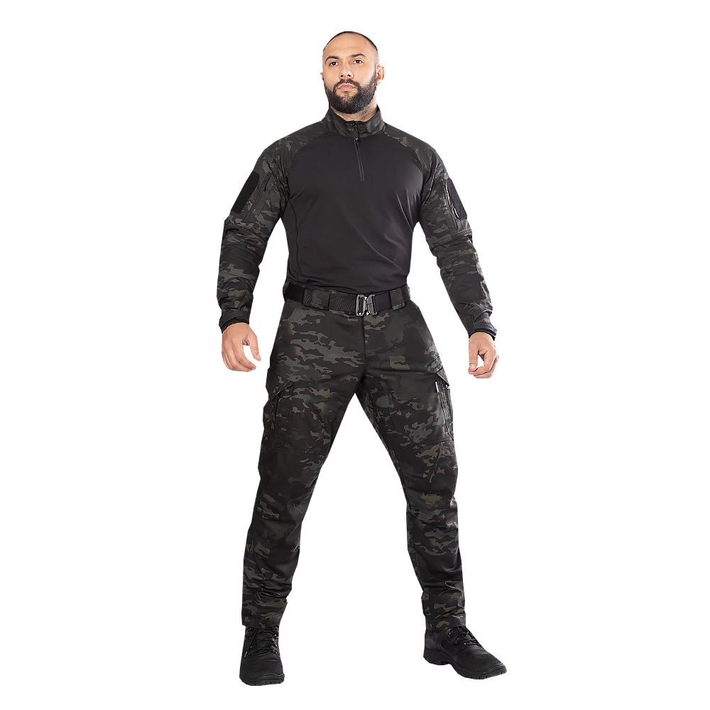 Комплект тактичний Raid+Герць Twill Чорний Мультикам, фото 1