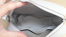 Сумка сіра клатч жіноча шкіряна маленька на плече модна на один відділ Alex Rai BM 3801-13, фото 3