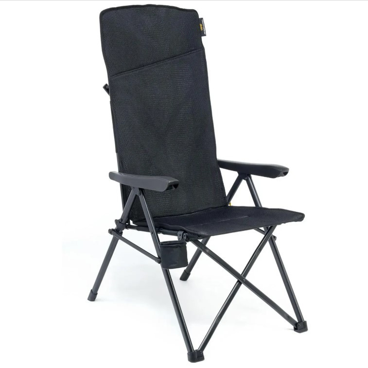 Крісло Туристичне Розкладне Uquip Justy XL Black (244053) Кемпінгове Складне Крісло для риболовлі, фото 1