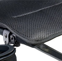 Крісло Туристичне Розкладне Uquip Justy XL Black (244053) Кемпінгове Складне Крісло для риболовлі, фото 7