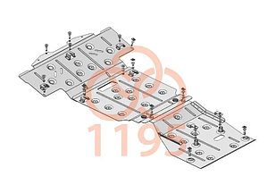 Захист двигуна Mercedes-Benz GL 350 X164 (2006-2012) Кольчуга