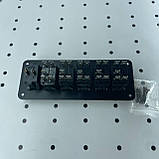 Панель на 6 елементів: 5 клавіш 12/24 ON-OFF із синім підсвічуванням,5 ніжок; гніздо подвійне USB, фото 3