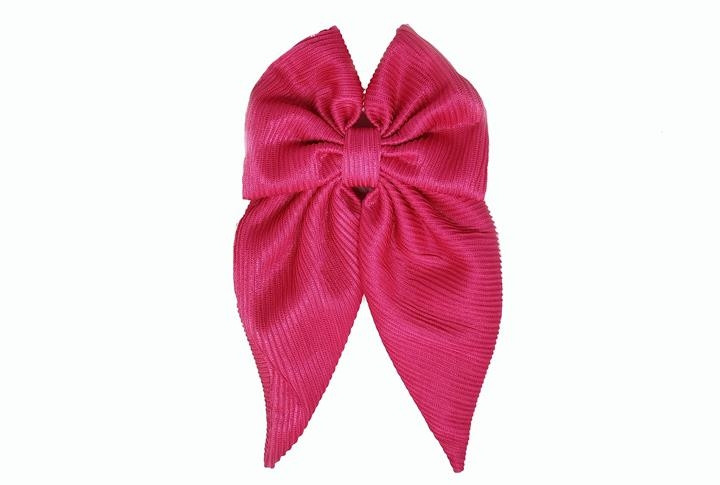 Бант блискучий малиновий для волосся на шпильці, фото 1