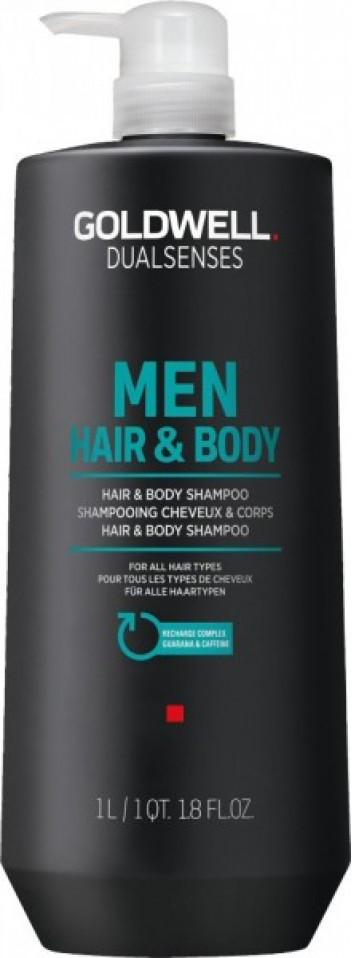 Шампунь для волосся і тіла Goldwell Men Hair & Body Shampoo, 1000 мл (4021609028734)
