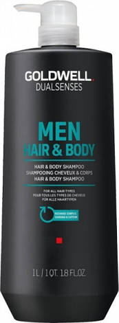 Шампунь для волосся і тіла Goldwell Men Hair & Body Shampoo, 1000 мл (4021609028734), фото 1