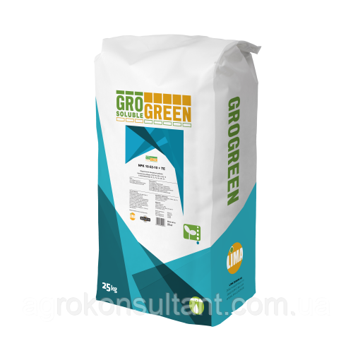 Добриво ГроГрін 10-52-10 (Lima, Бельгія), 25 кг — високоефективне комплексне водорозчинне добриво