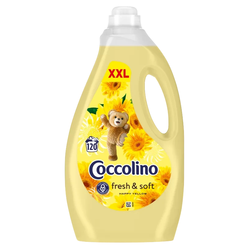 Концентрат-ополіскувач для білизни Coccolino Fresh & Soft Happy Yellow 120 прань 3000 мл