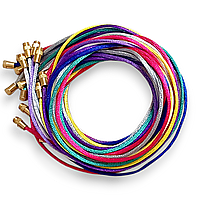 Мотузочки кольорові 62 см шовкові із закрутками, 10 шт.
