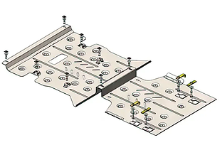 Захист двигуна Mercedes-Benz ML 250 BlueTEC W166 (з 2011) Кольчуга