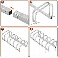 Парковка для велосипедів cтійка велосипедна 4 місця Dollo IH379, фото 4
