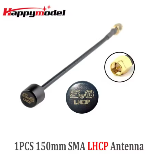 Антена HappyModel 5.8GHz 2.5dB Lollipop Omni 150mm SMA LHCP 5500-6000MHz для RC FPV