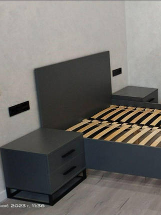 Ліжко Ascet 120*200 см графіт ТМ ARTinHEAD, фото 3