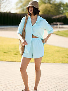 Костюм жіночий (сорочка, шорти) - Аква