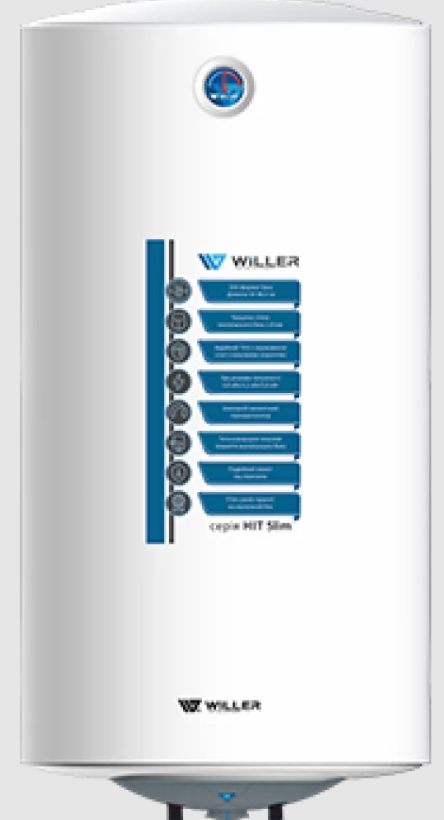 Водонагрівач (бойлер) електричний накопичувальний WILLER EV50SR-HIT Slim, фото 1