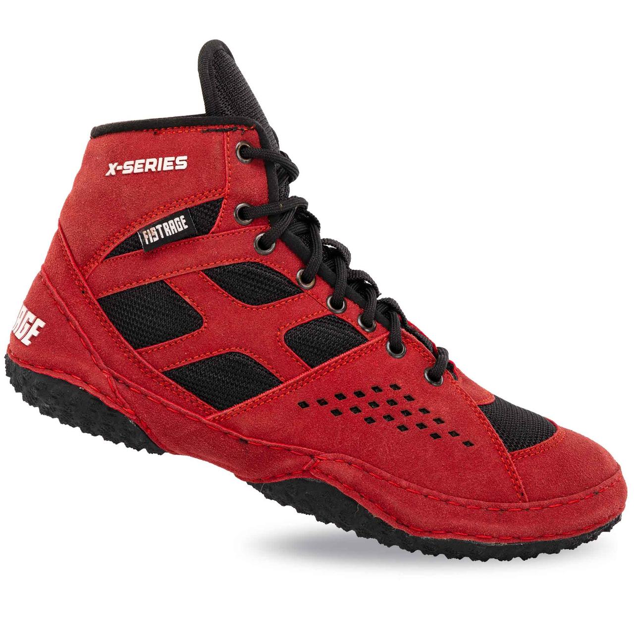 Борцовки замшеві Fistrage X-Series 4561 розмір 44 Red-Black, фото 1
