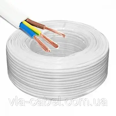 Провід шнур ШВВП 3х2,5 мідний плоский Одеса ГОСТ (бухта 100м), фото 1