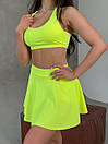 Спідниця-шорти жіночі спортивні - Лимонний, фото 4