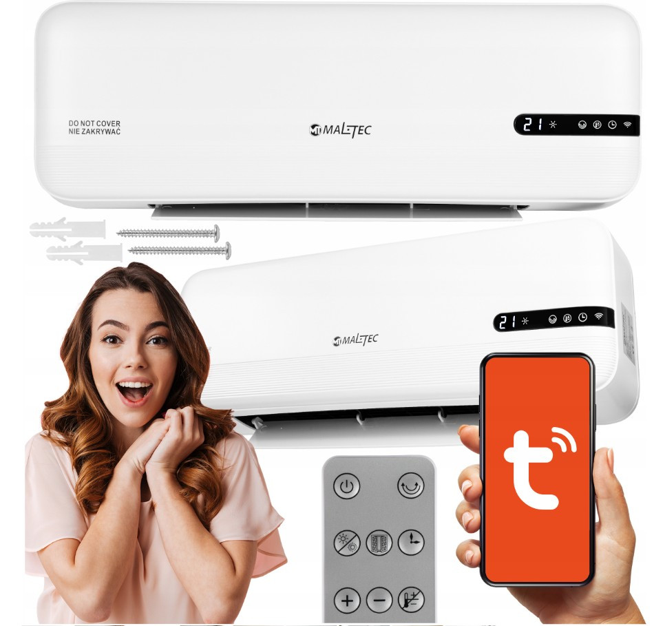 Теплова завіса (тепловентилятор) Maltec 2000 Вт + Wi-Fi + Пульт, фото 1