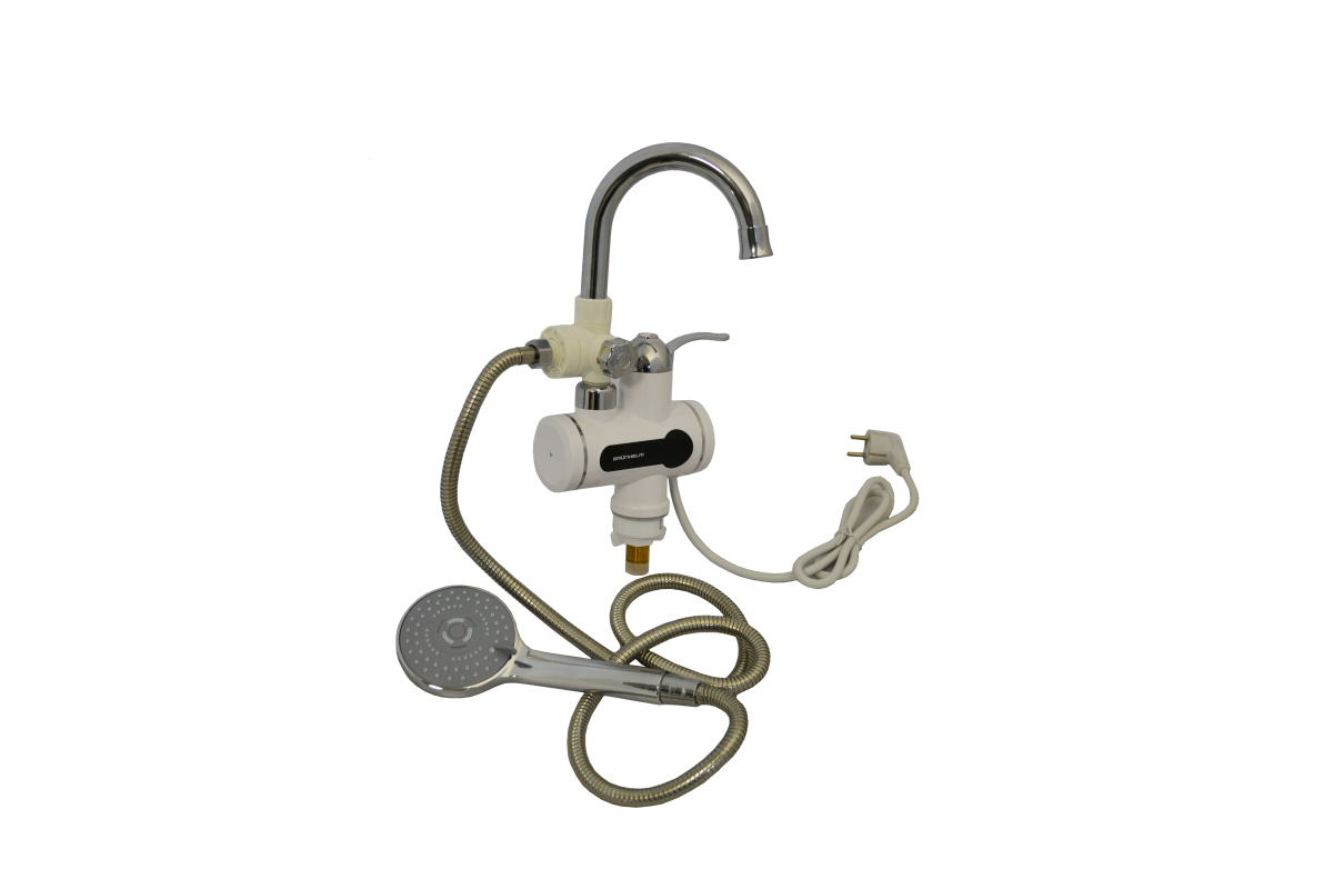 Проточний водонагрівач Grunhelm EWH-1X-3FSH-LED BP-105931 3 кВт електронагрівач для квартири