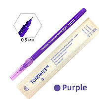 Маркер для розмітки по шкірі у індивідуальній упаковці з лінійкою | Фіолетовий | Tondaus TF01 | товщина пера 0,5 мм