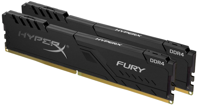 Оперативна пам'ять HyperX 16GB (2x8GB) DDR4 2400MHz Fury Black (HX424C15FB3K2/16) Б/В